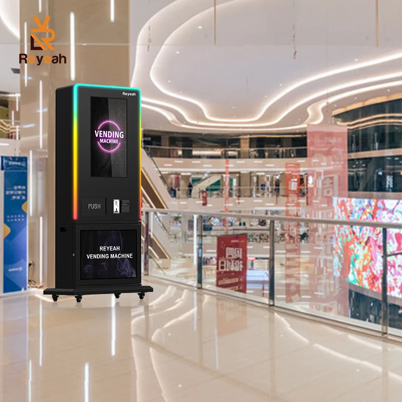 Reyeah Face Recognition Biometric Vending Machine Cbd Id Card Reader Large Capacity 32 Inch Touch Screen Vending Machine