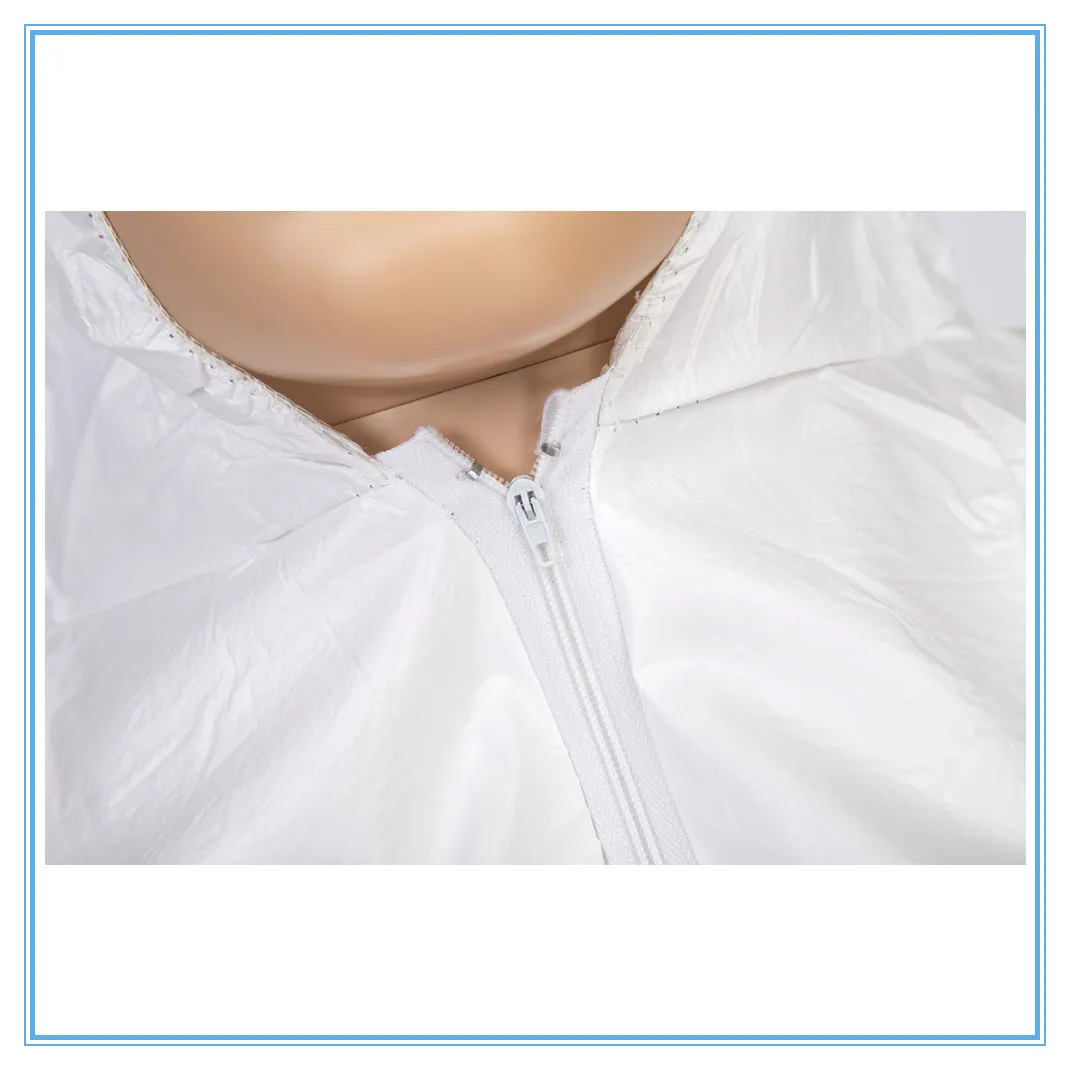 Chemical Hazmat Suit Disposable Overall Protection Protective Coveralls ...