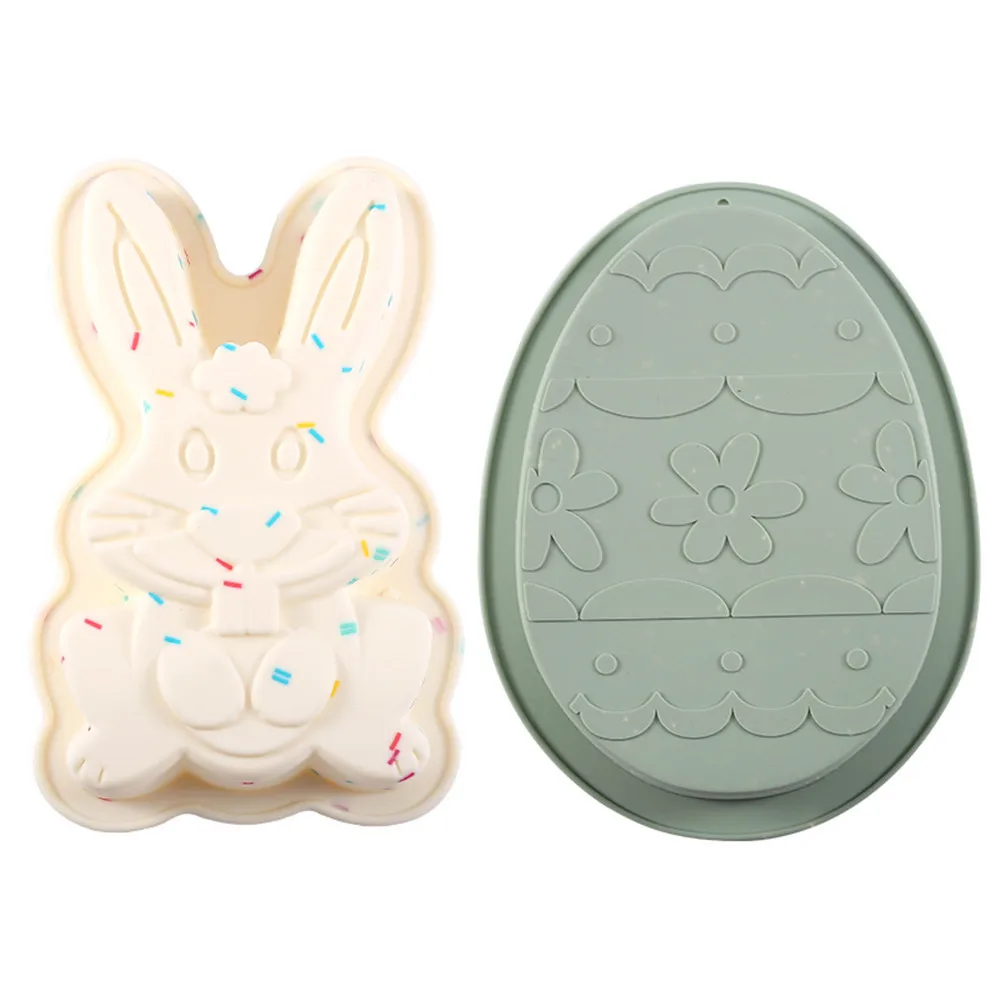 Dinosaur Egg & for Rabbit Cake Mold Colorful Silicone Macaron Baking Plate Cake Tools