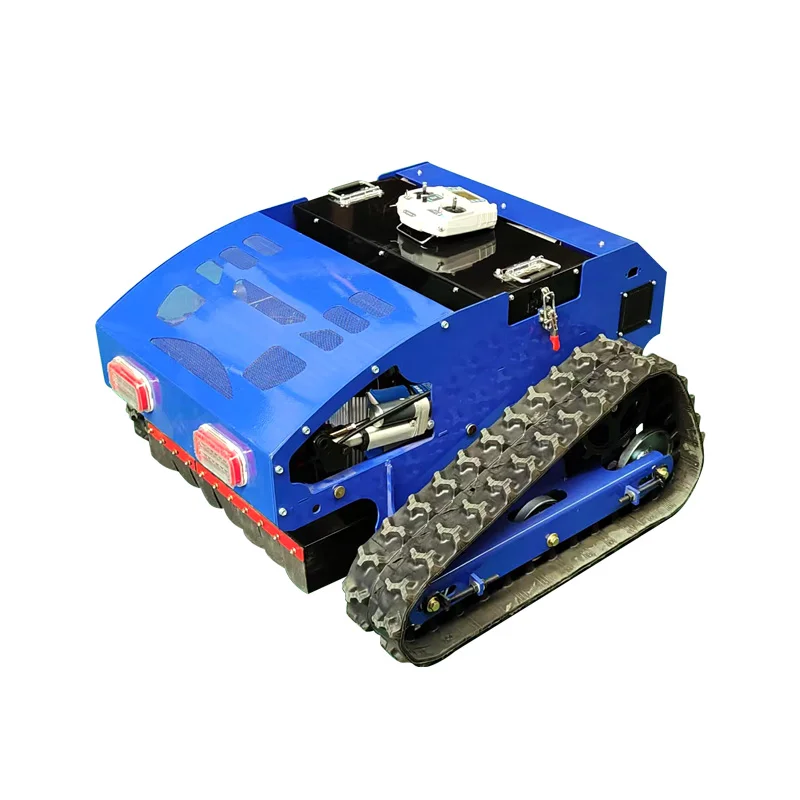 CE/EPA Remote-controlled Tracked Lawn Mower Cutting Width 550mm 145AH Ternary Lithium Battery 2.5 Acres Per Hour Robotic Mower