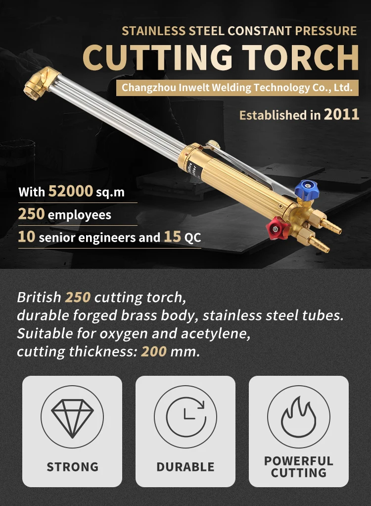 Inwelt Heavy Duty Oxygen Acetylene Boc Style Gas Welding Cutting Torch