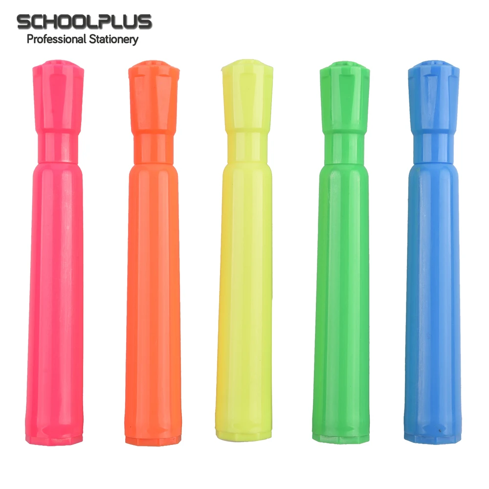 Wholesale 6pcs/set light color and eye protection highlighter marker pen with soft head for DIY making and stationery suppliers