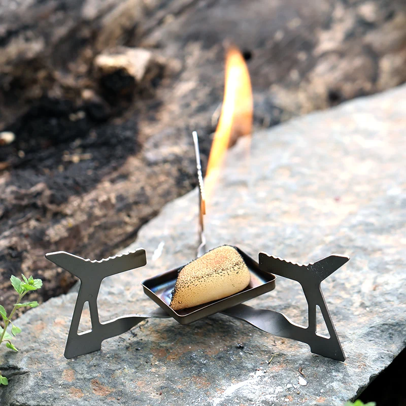 Camping Lightweight Rocket Stove Titanium Backpacking Stove Alcohol Burner  Spirit Alcohol Stove