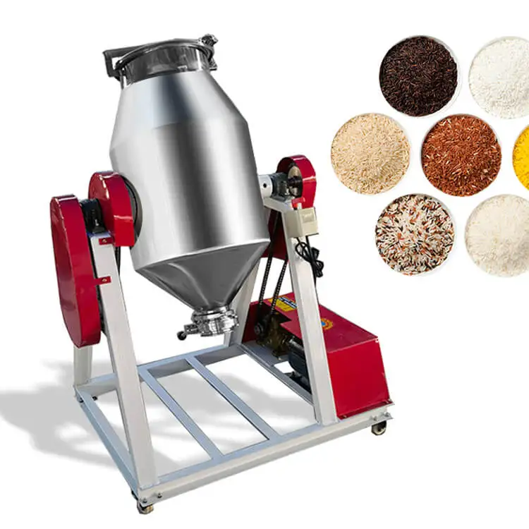 Stainless Steel Drum Mixer Machine Milk Powder Mixing Mix Mushroom Pvc Rotary Blender Seasoning Matcha