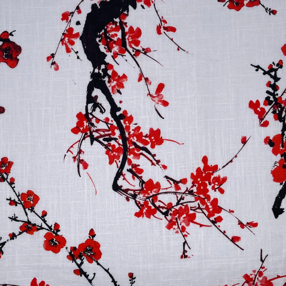 Индивидуальный модный вискозный льняной шов, реактивный цифровой принт для платьев