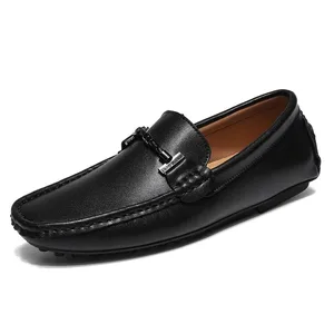 Men's Slip-on Lazy Shoes New Business Leather  All-Matching Tassel British Korean Casual Plus Size 48 Leather Shoes
