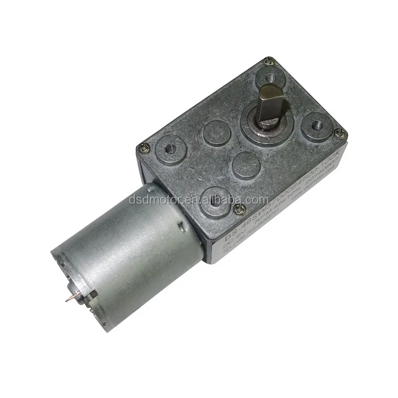 DC12V Gear Reduction Motor Worm Reversible Turbo Geared Gearbox Reducer 2RPM - 100RPM 200RPM