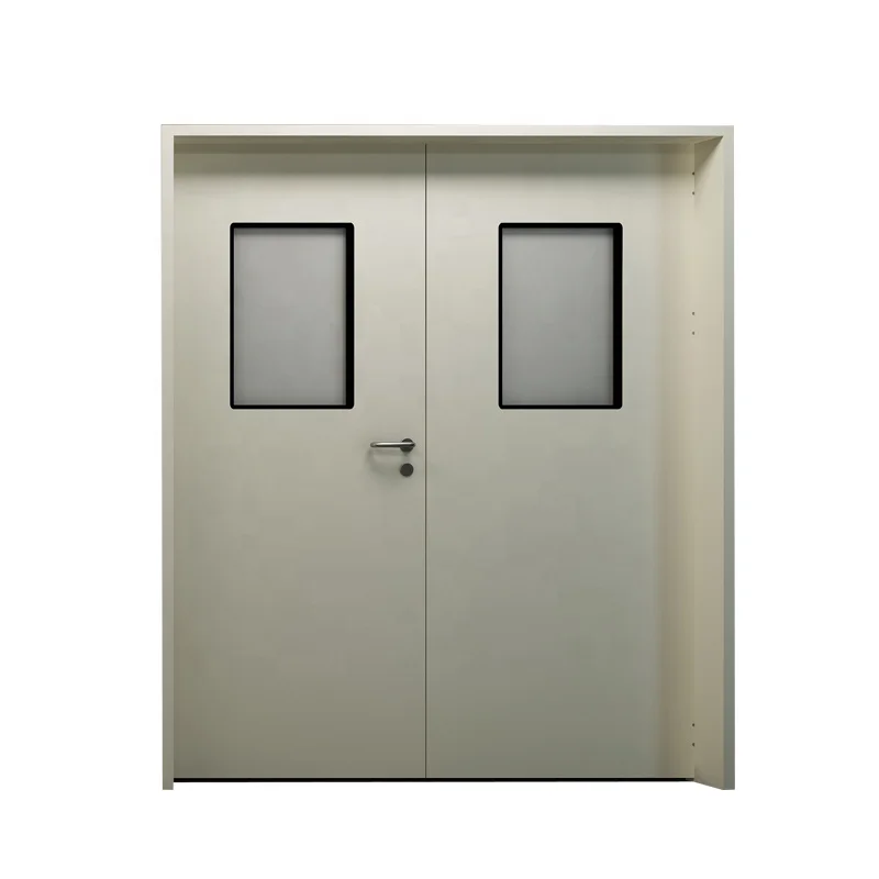 Customized HPL Hospital Colorful Double Swing Medical Door Industrial Workshop Single Swing Door