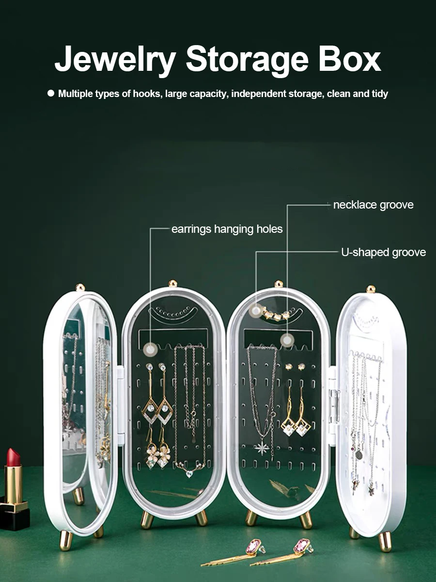 Factory wholesale Jewelry Storage Box Earring Necklace Hand Jewelry Box Home Multi functional Folding Portable Display Stand