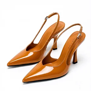1216-2 New Fashionable Elegant Women's Solid Custom Shoes with 9.5cm Heel Height and Closed Toe for Winter and Autumn