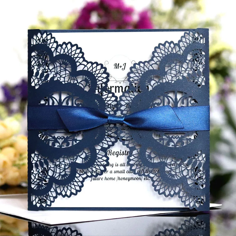Customized Matte Lamination Laser Luxury Printing Wedding Invitation Wedding Card Design