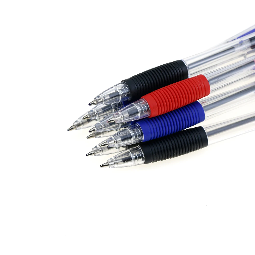 BECOL Promotional Simple Cheap Ballpoint Pen 0.7mm Black Red Black Ink Pen Custom Logo Plastic Ball Pen for Office
