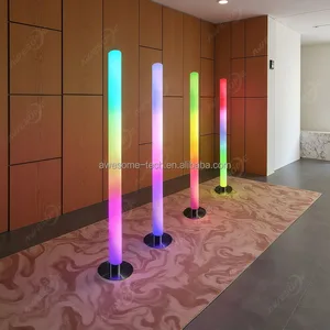 Smart RGB Color Changing Decoration Light Remote Controlled Plastic Led Rainbow Tube with Base