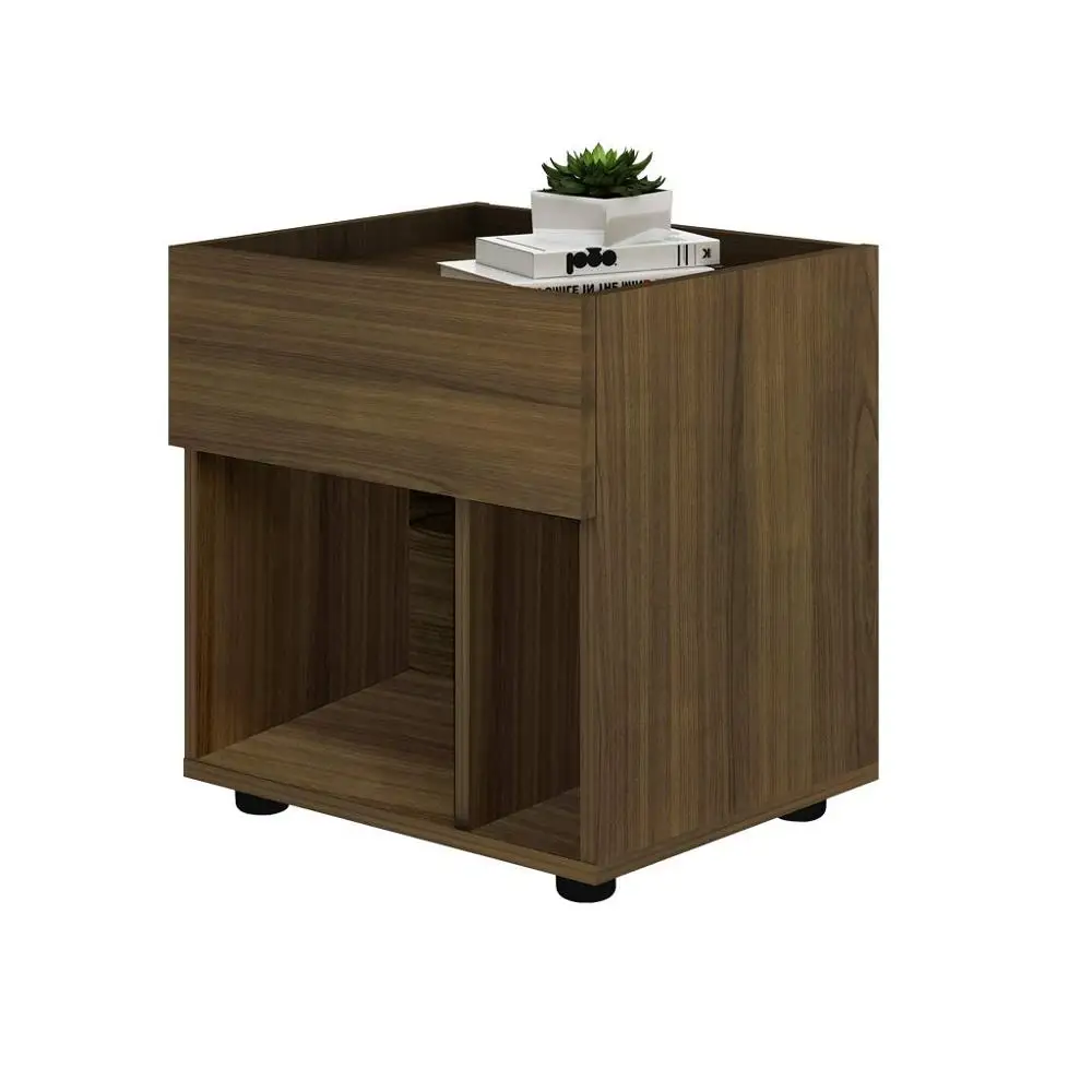 Hot on Amazon Solid Wood Nightstand Bedside Table with Led Light