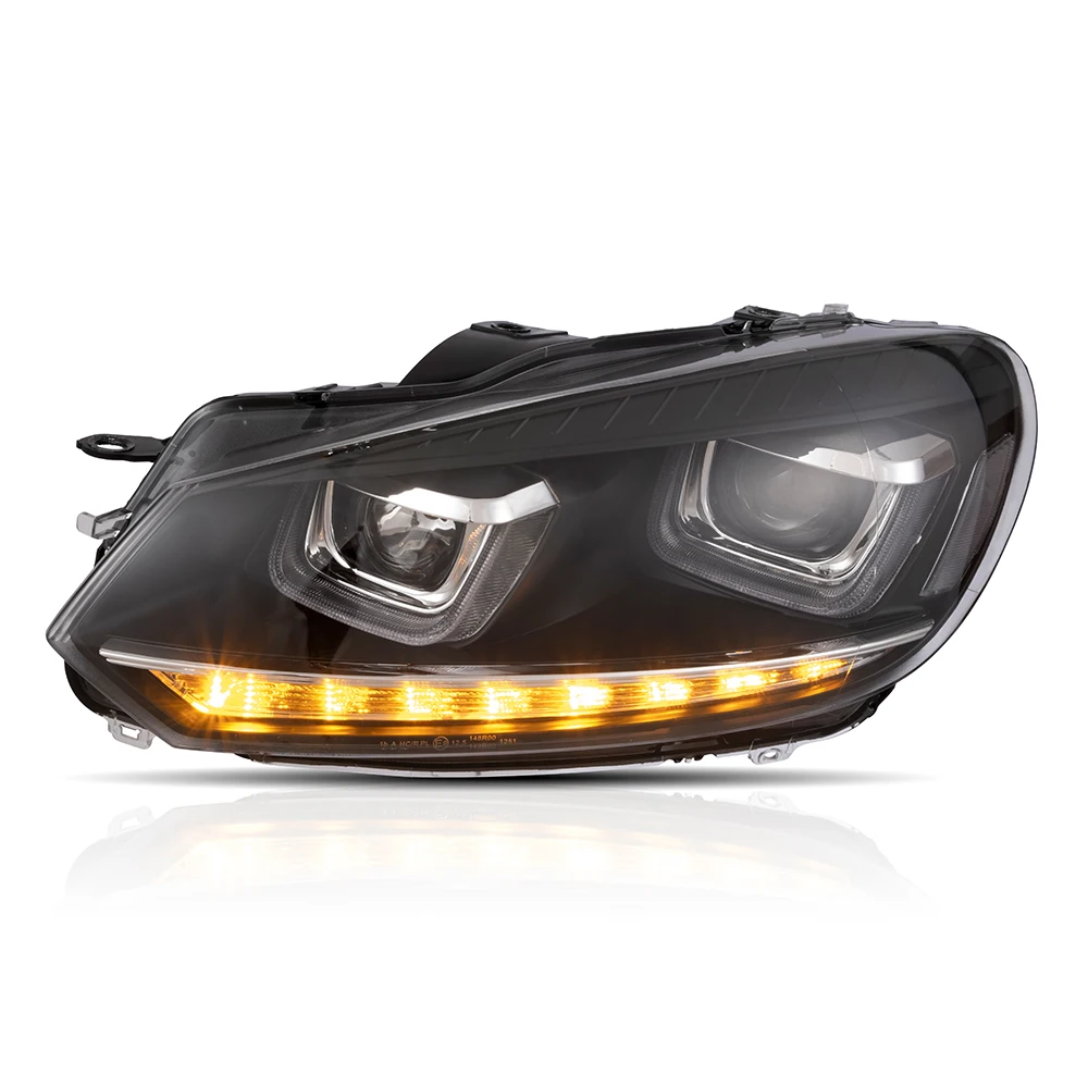 Upgrade to Angel eyes Lens Style Head Light Wholesales headlamp led 2010-2014 headlight For Volkswagen Golf 6 supplier