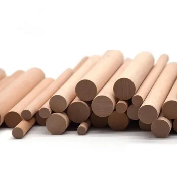 Beech solid wood round wood stick, long round wood stick Customization of various materials and specifications