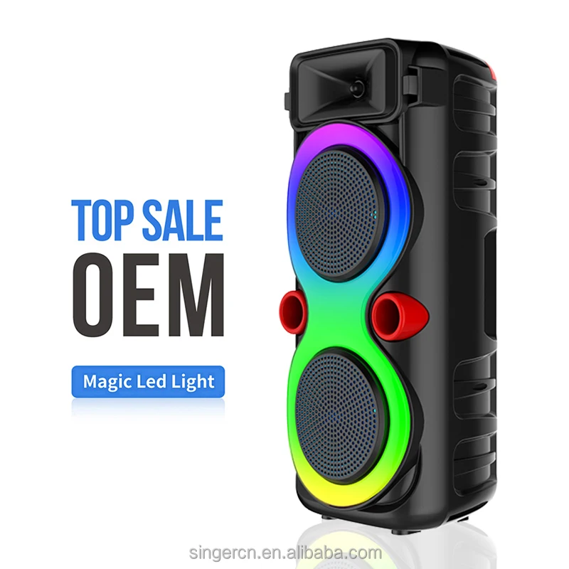 Portable Bluetooth DJ Bass Party Speaker with LED Light
