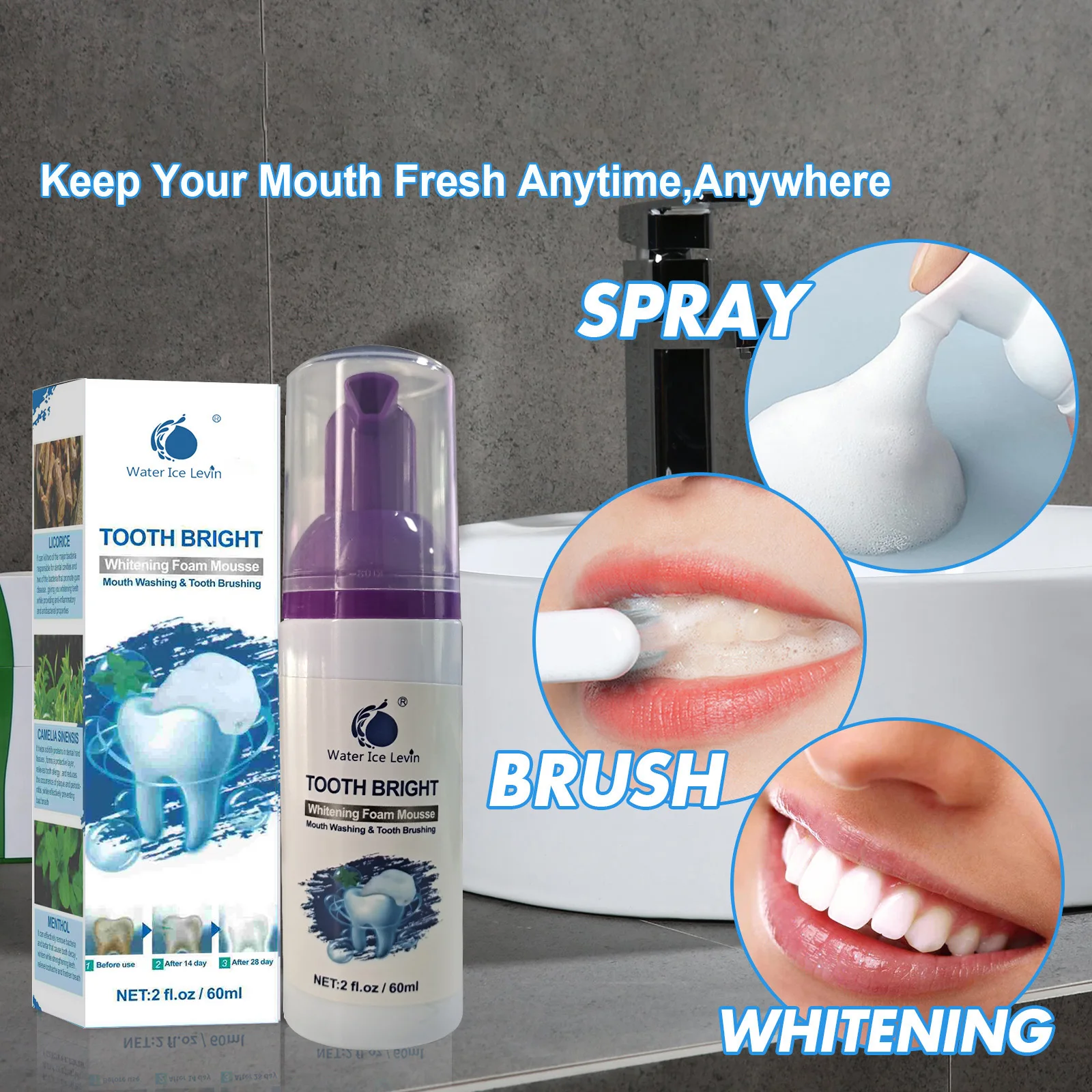 Toothpaste Foam Tooth Cleaning Foam Mousse Powerful Decontamination Fresh Breath