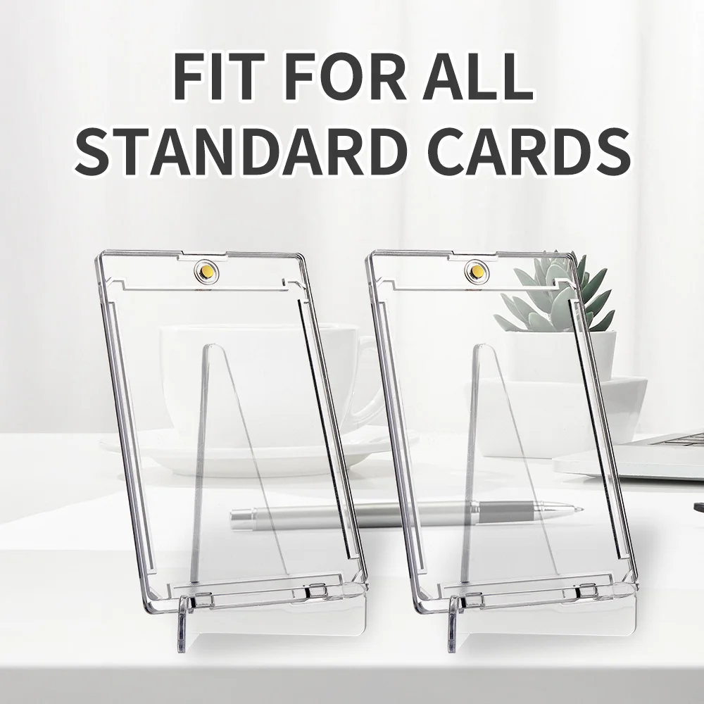 mtg magnetic card holder Amazon.com: 5 ct Magnetic Card Holders for Trading Cards, 35 pt Hard Cards  Sleeves Case Fit for MTG Cards, Standard Cards, Sports Cards, Baseball Cards  Toploaders : Toys & Games