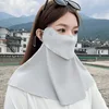 Light gray - Drinking-style half-face and neck mask
