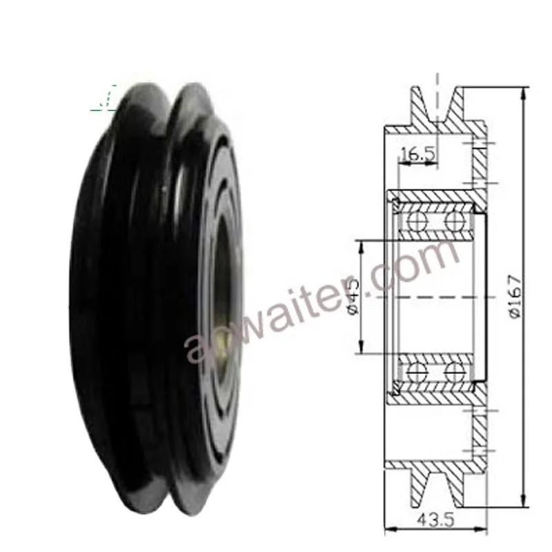 Compresseur D'air Avec Embrayage Magnétique Et Poulie 6 Gorges - Compatible Honda Civic VII, Neuf