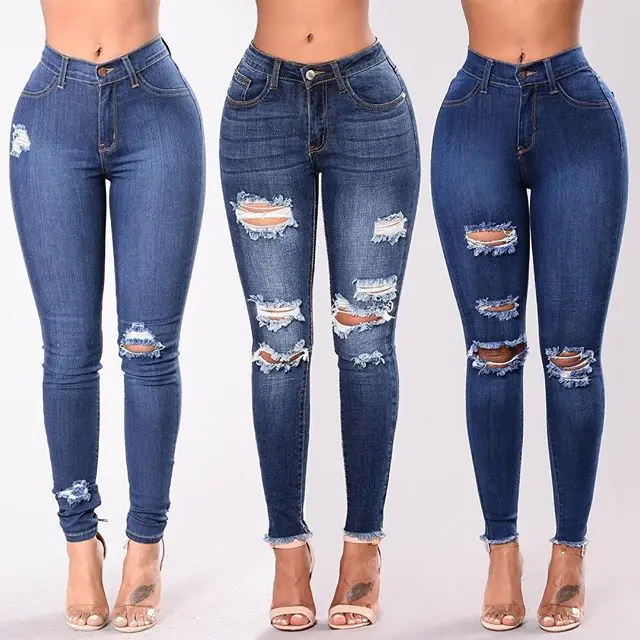 Stretch Tight,High-waisted Jeans 