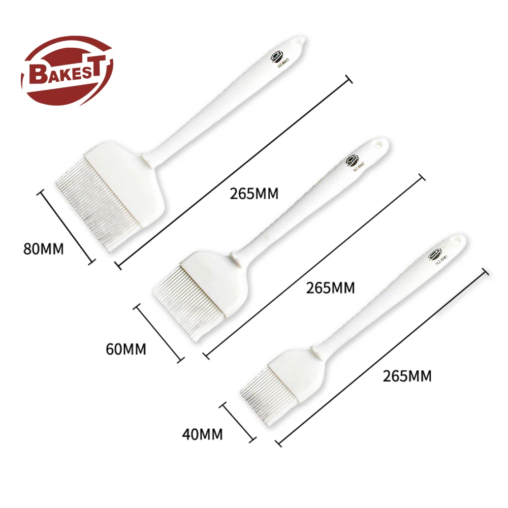 Bakest  Baking Tools White Silicone Brush  BBQ Barbecue Brush  Silicone Kitchen Oil Brush
