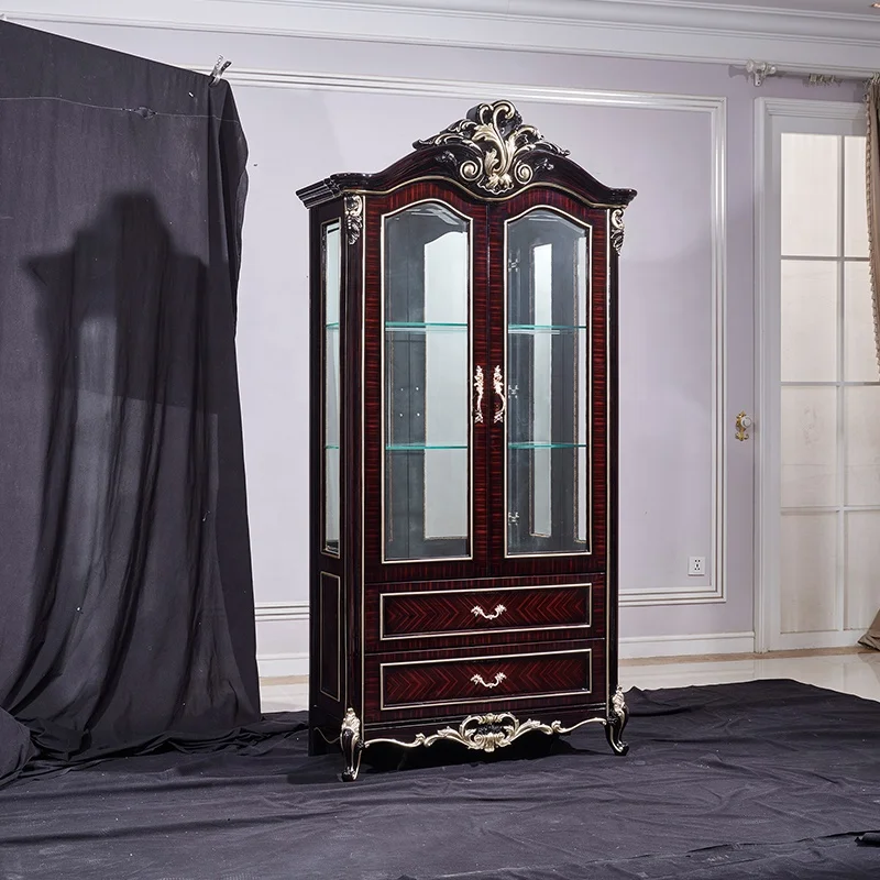 Деревянные Боковые шкафы в европейском стиле стакан для ресторана и современный шкаф