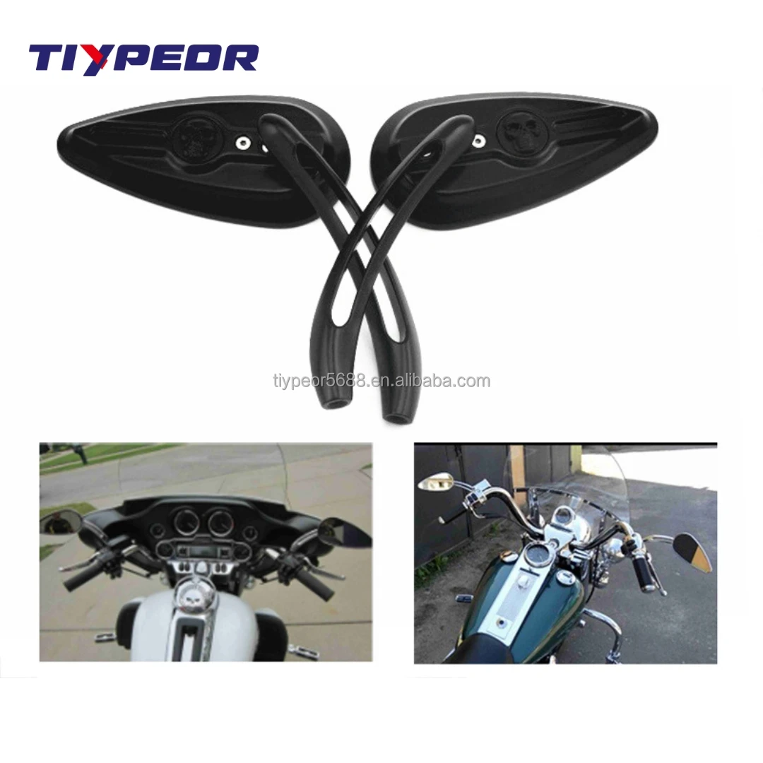 product tiypeor motorcycle mirror high quality chrome convex surface handlebar side mirror for harley rear view mirror-6