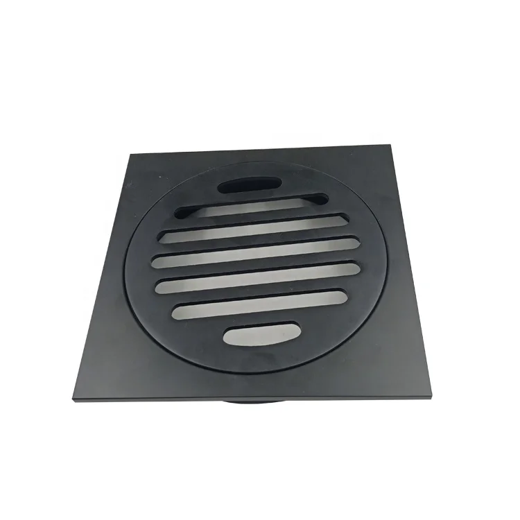 Guida 761009 110*110mm Bathroom Shower Waste Drain Smart Brass Black