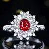 Natural ruby diamond ring