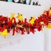 Guirnalda de Espumillón Estrella Dorada y Roja