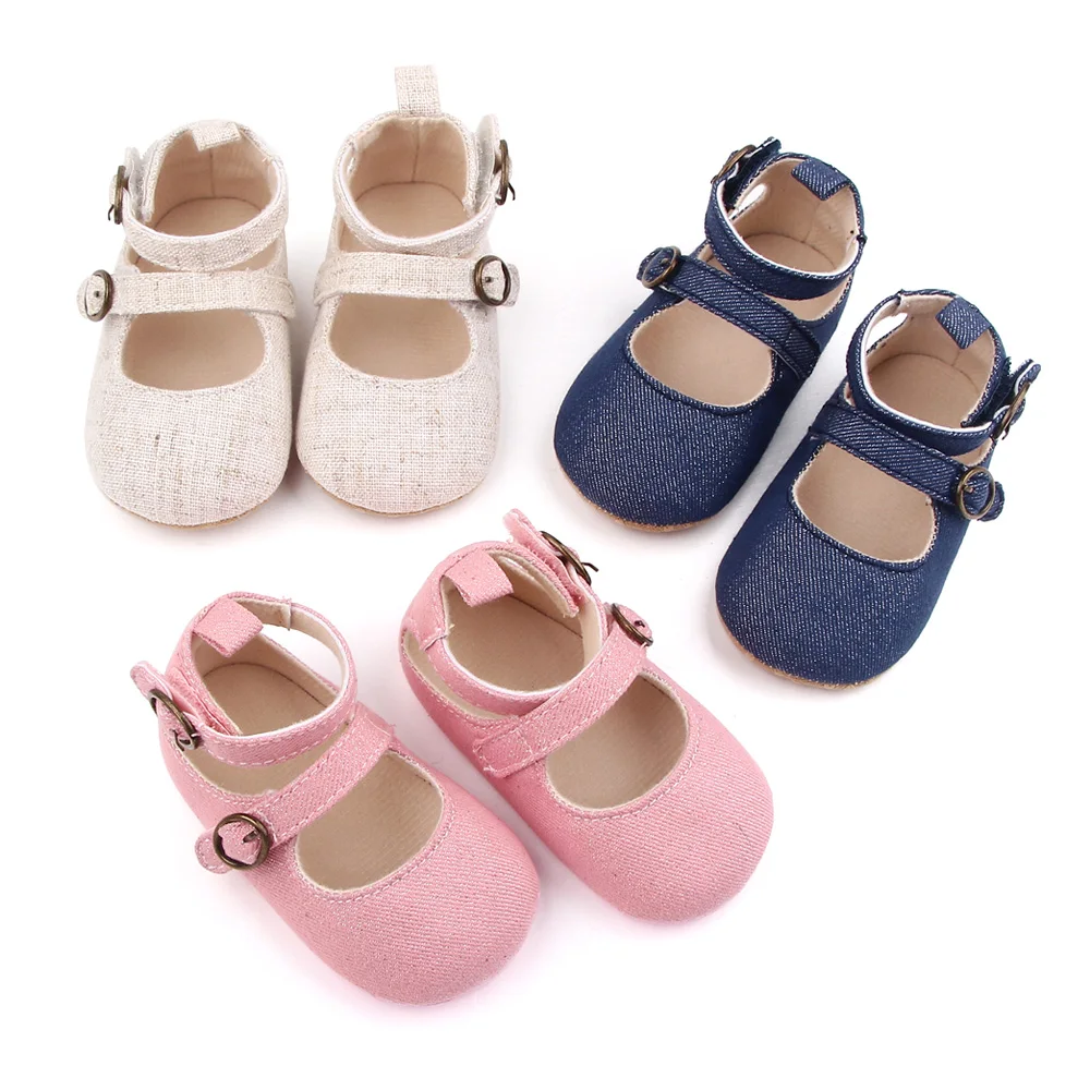 2021 New Design Solid Baby Princess Shoes Girls Roman Style Kids Toddler Baby Shoes