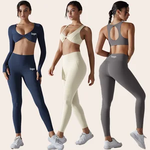 Fashion Custom Logo Women Solid Yoga Bras Top Activewear Front Twist Design Gym Fitness Workout Nylon Sports Bra for Women