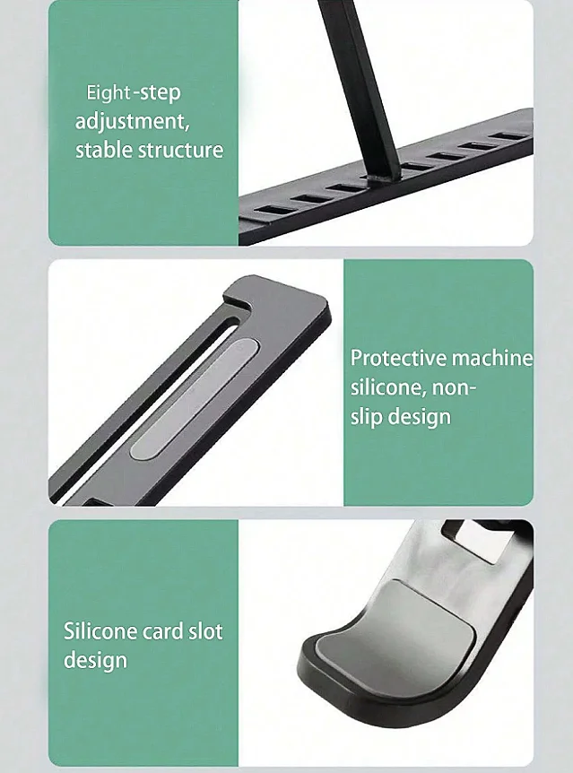 Elevate 360° Ergonomic Laptop Stand - Black - View #7