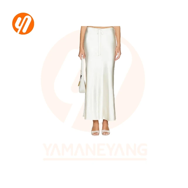 1925 Casual Workplace Style Haute Couture Satin Suit Short Top with Long Skirt Two-piece Set