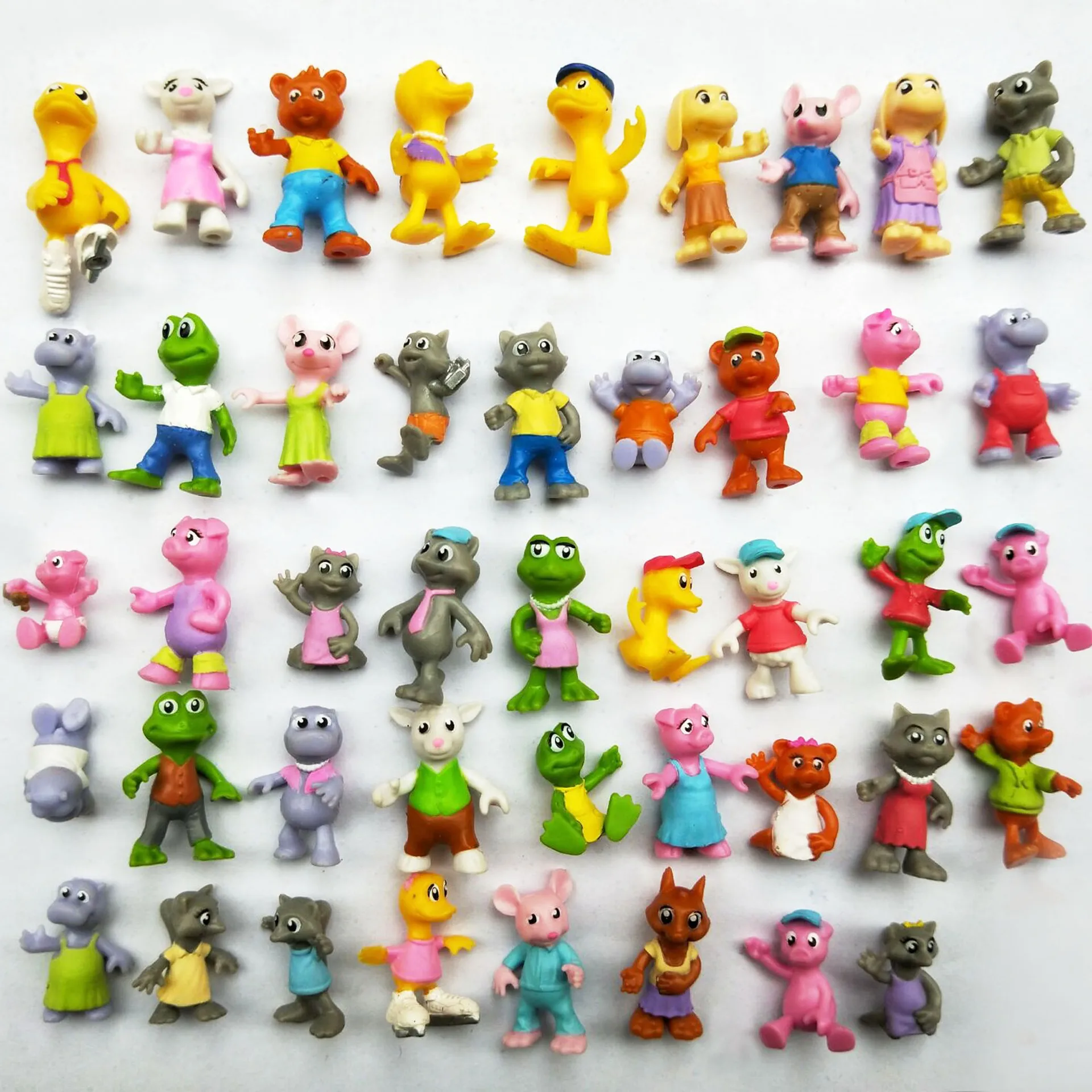 Оптовая продажа, экологически чистые пластиковые мини-фигурки в виде животных из мультфильмов, 3D капсулы