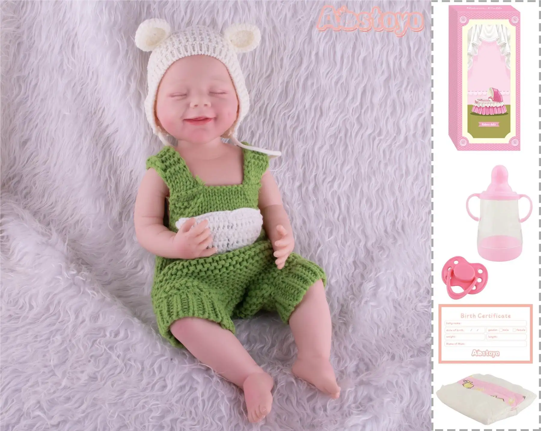 リアルなリボーンドール DIYドール 女の子用 ムネカス シリコーン製 