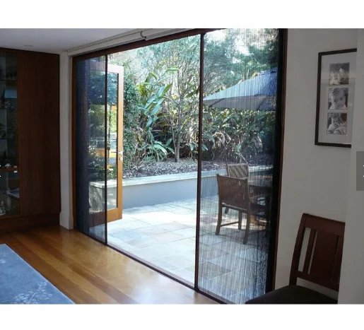 Polyester Pleated Mesh Bi Folding Mosquito Fly Insect Magnetic Control Detachable Screen Door
