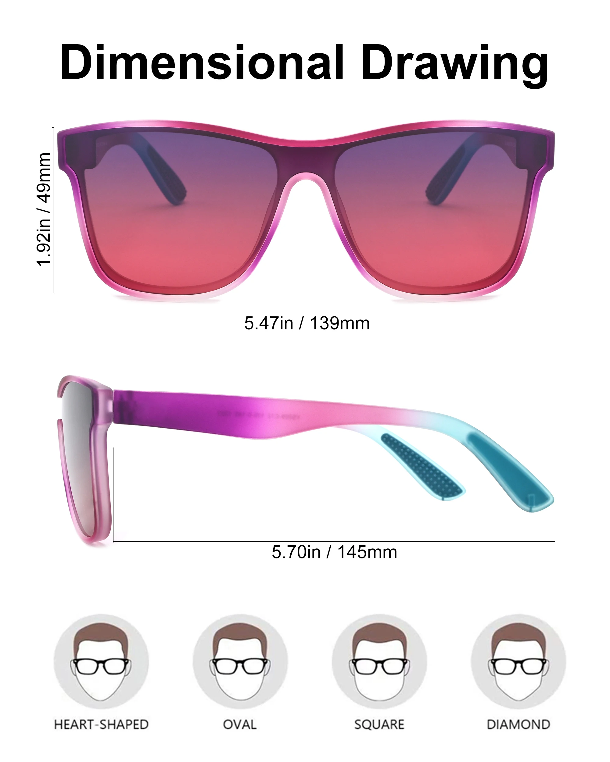Polarized Sunglasses with UV400 Protection, BPA-Free PC Frame TOROE Falcon ANSI Z87+ Safety Polarized Sunglasses  main image 4