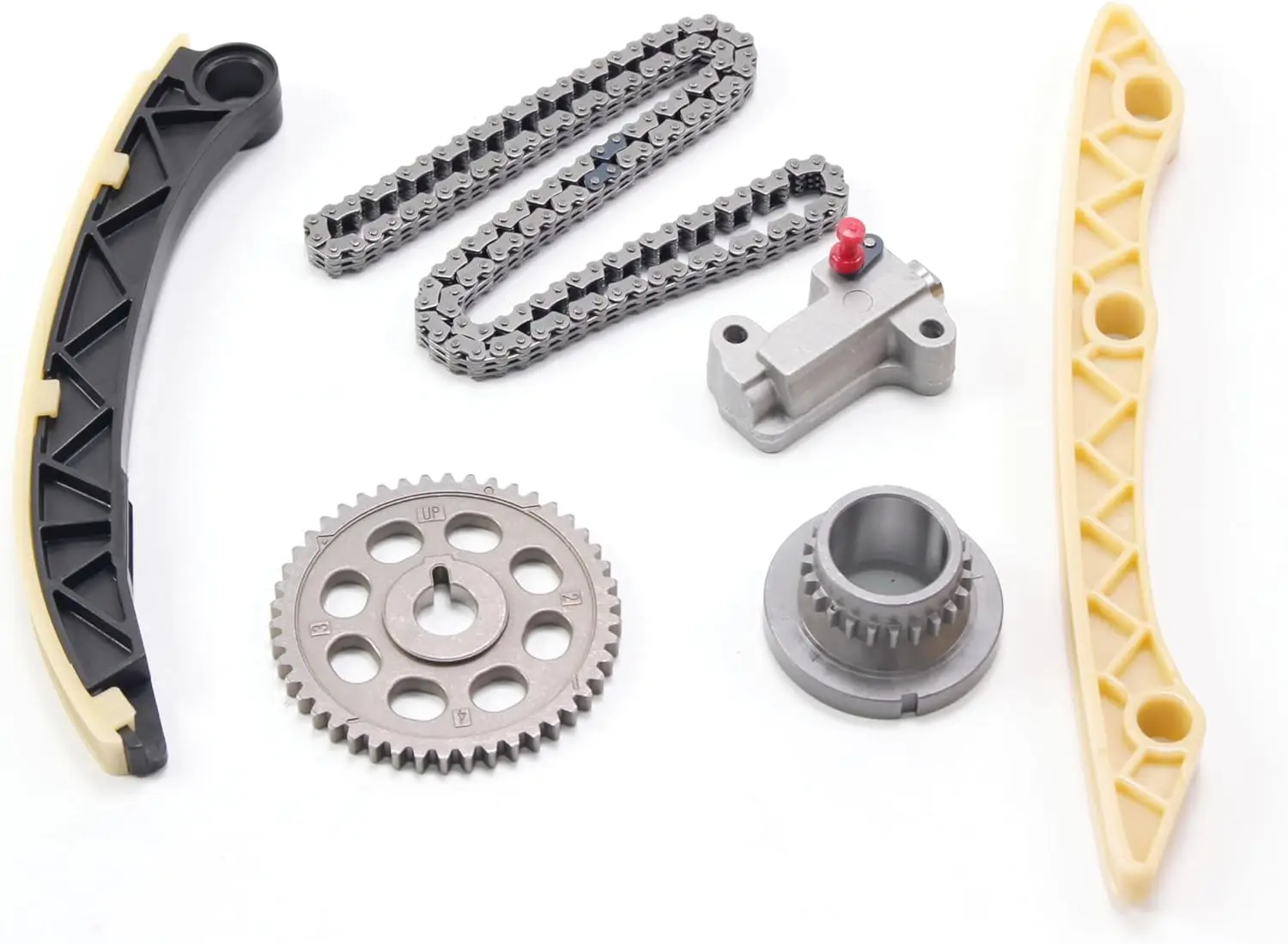 6pc/set Timing Chain Kit Guide Rail Tensioner Sprockets Engine For