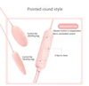 Huevo vibrador doble, redondo y puntiagudo, color rosa.