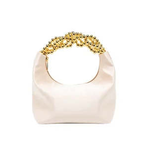 Factory Custom Luxury Beaded Ladies Clutches Evening Bags High Quality Satin Purse and Handbags for Women