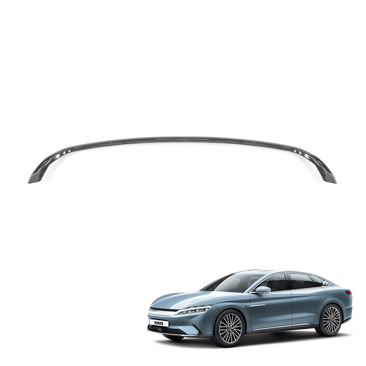 Back Bar Decorative for BYD Han Accessories ABS Carbon Fiber Pattern Rear Bumper Decorative Trim Interior Accessory