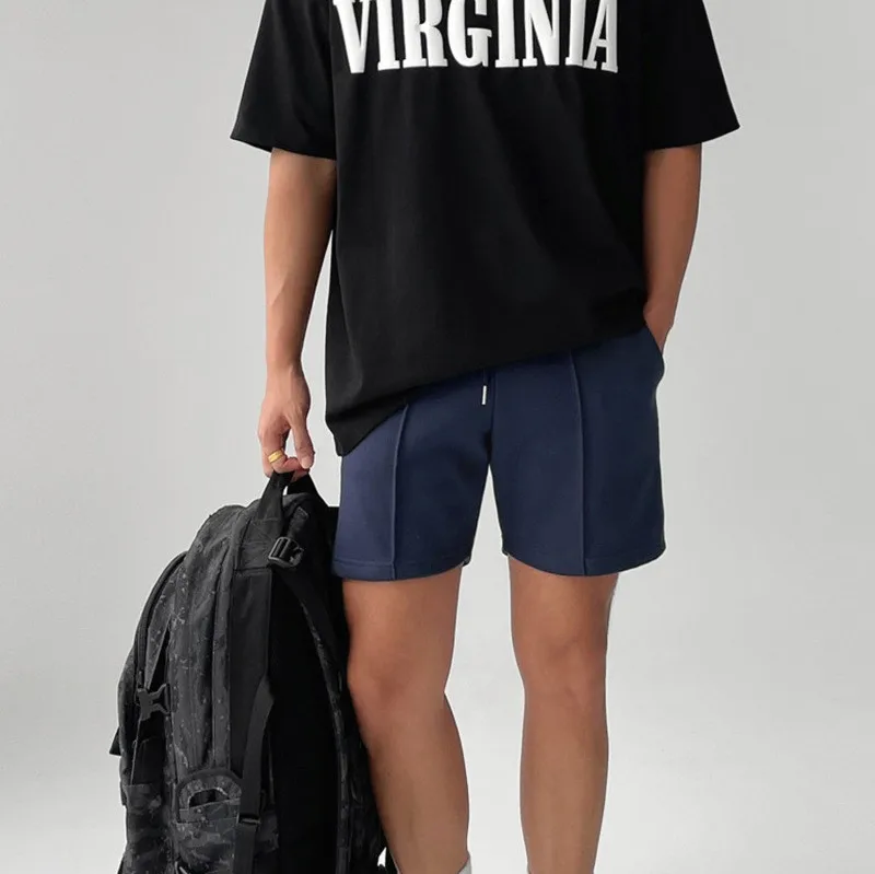 Wholesale Custom Heavy Weight Drawstring Summer Street Wear Loose Men Casual Jogger Shorts719_voghion.com