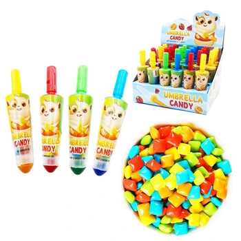 Oem Delicious And Fun Kids Candy Toys Colorful Plastic Bottle Umbrella Shape Candy Toys