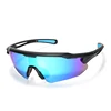 Matte black frame + ice blue lens