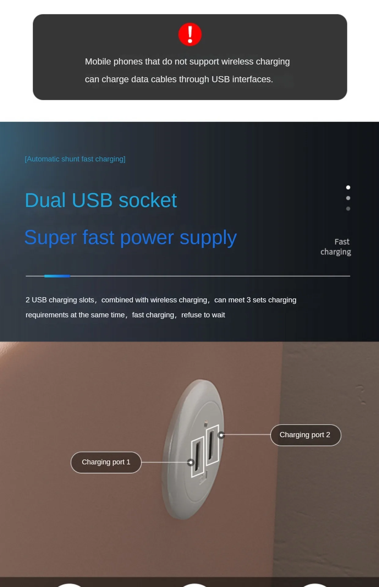 High Quality Smart Bedside Table With Wireless Usb Charging And Speaker