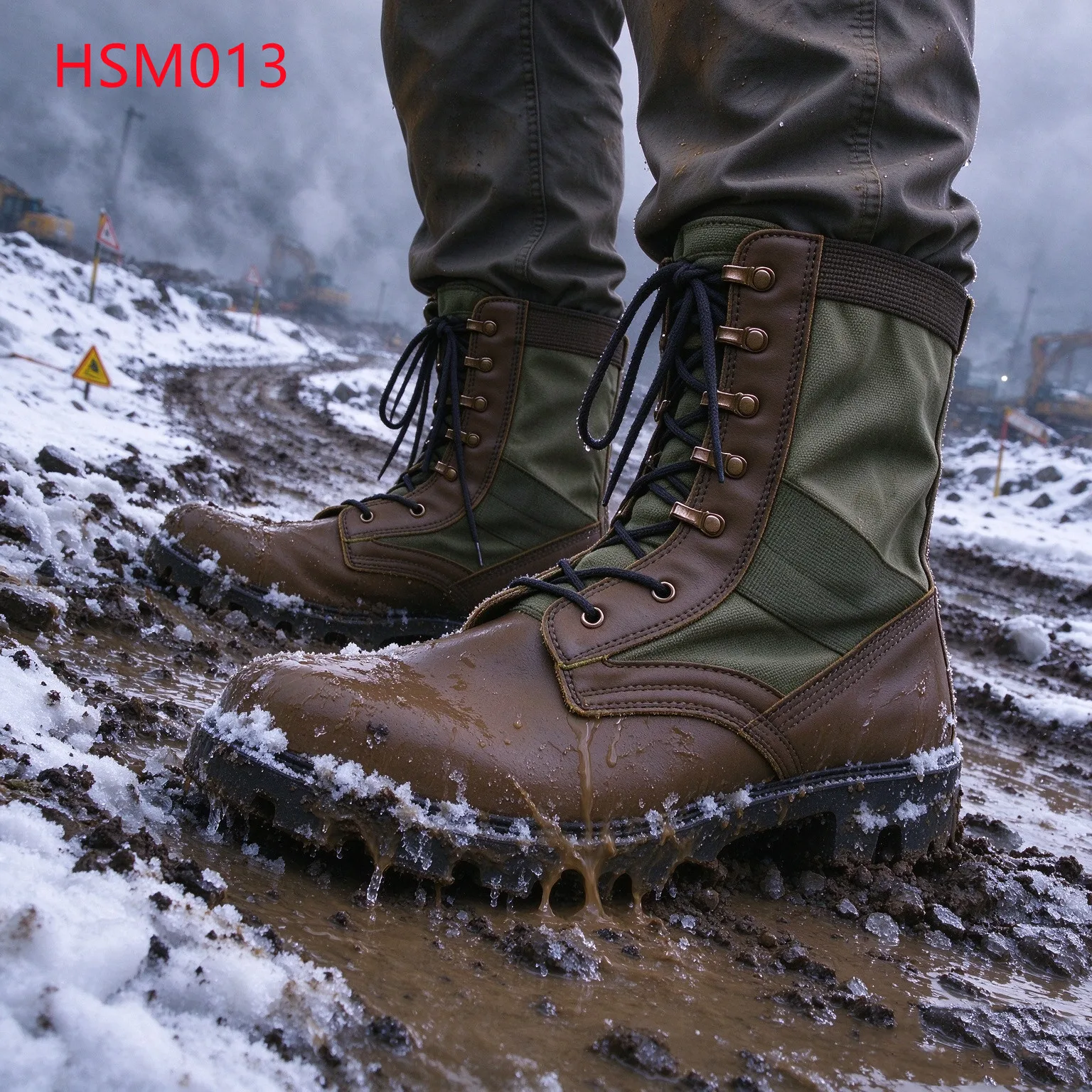 LXG,field Operation Cleated Rugged Vulcanized Molded Sole Combat Boots Lumberjack Water-repellent Hua Singh Patrol Boots HSM013