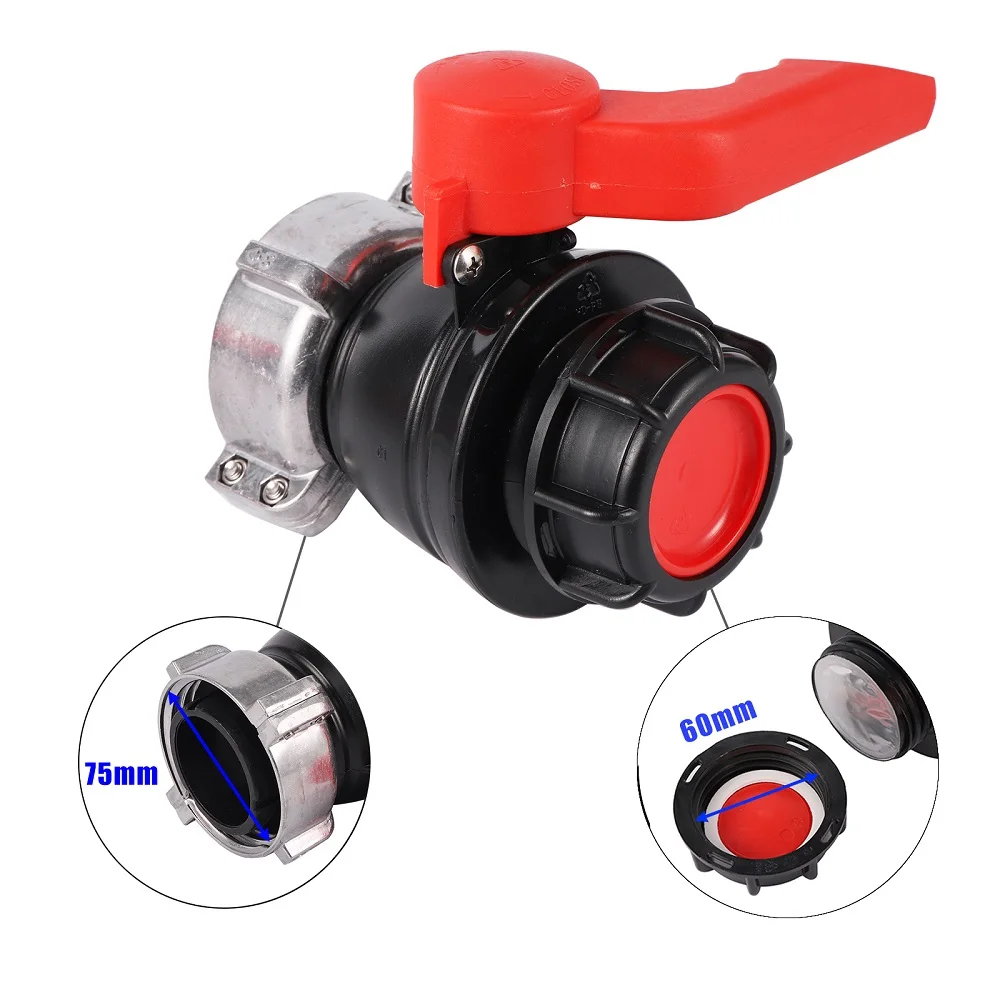 Adattatore per rubinetto per serbatoio d'acqua IBC, raccordo rapido per tubo per serbatoi IBC, adattatore di scarico per barile, ingresso S60x6 con